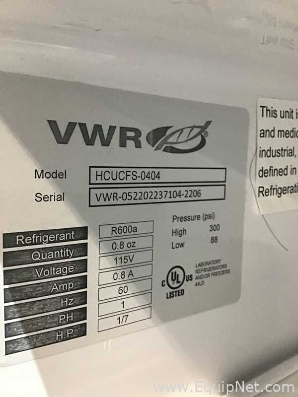 Lot Of 4 VWR HCUCFS-0404 Undercounter Laboratory Refrigerators