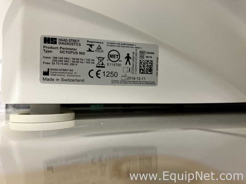 Haag Streit Octopus 900 Perimeter Eye Testing Machine
