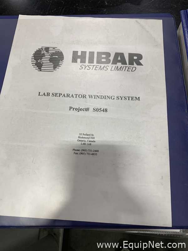 Hibar Systems Laboratory Separator Winding System