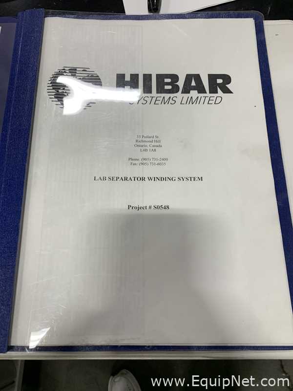 Hibar Systems Laboratory Separator Winding System