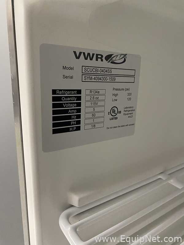 Unidade de Refrigeração aço inox VWR SCUCBI-0404SS