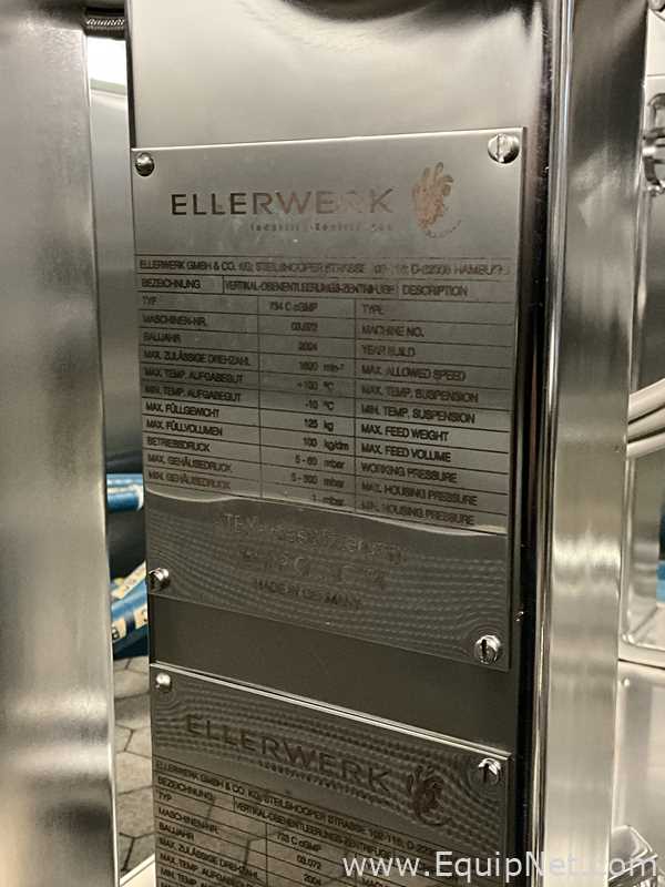 Centrífuga con Contenedores Acero inoxidable Ellerwerk 734 C cGMP
