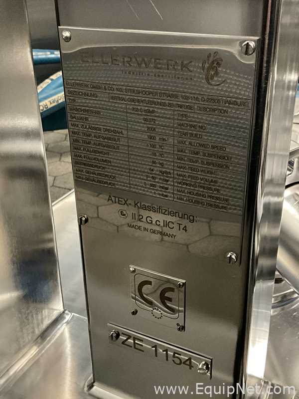 Centrífuga con Contenedores Acero inoxidable Ellerwerk 734 C cGMP