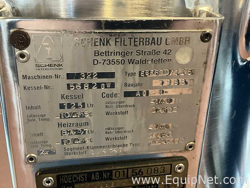 Filtro de Presión Schenk Filterbau GmbH ESF600/125.  125 Litros