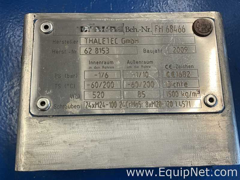 Reactor Thaletec Requisitos de aire 520 L.  520 Litros
