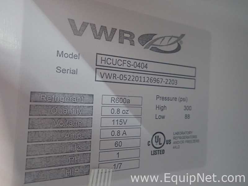 Lot Of 4 VWR HCUCFS-0404 Undercounter Refrigerators