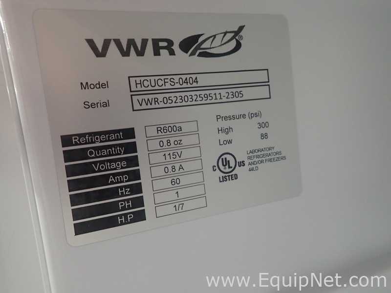 Lot Of 4 VWR HCUCFS-0404 Undercounter Refrigerators
