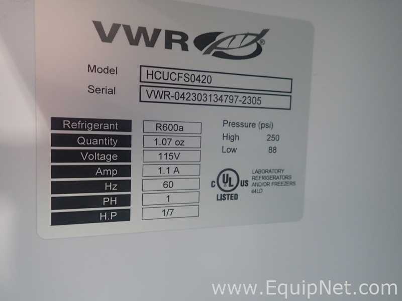 Lot Of 4 VWR HCUCFS-0420 Undercounter Freezers