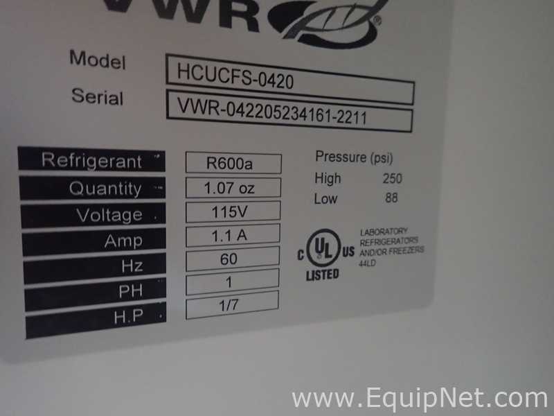 Lot Of 4 VWR HCUCFS-0420 Undercounter Freezers