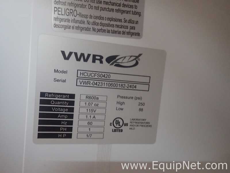 Lot Of 4 VWR HCUCFS-0420 Undercounter Freezers