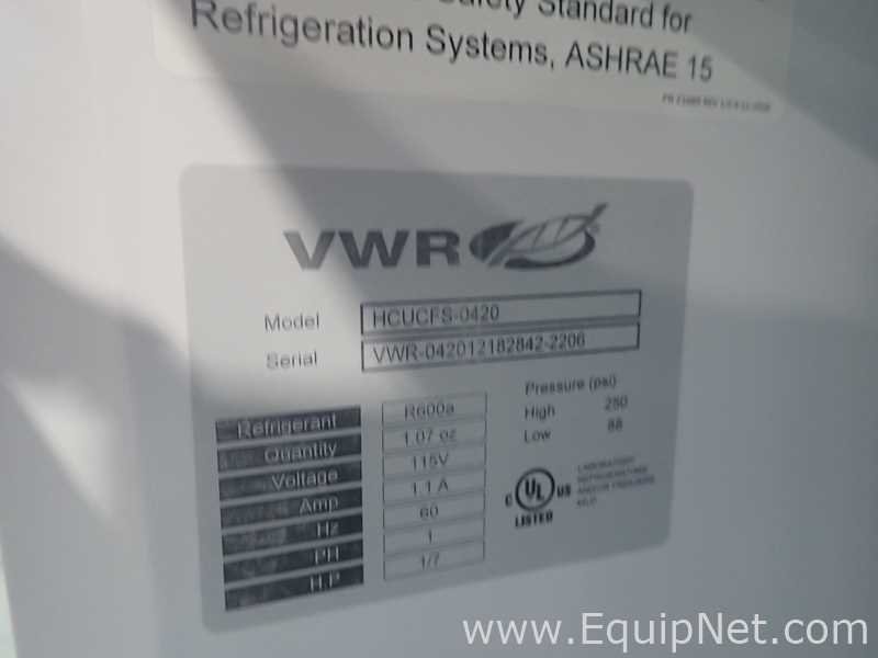 Lote de 4 Refrigeradores VWR HCUCFS-0404