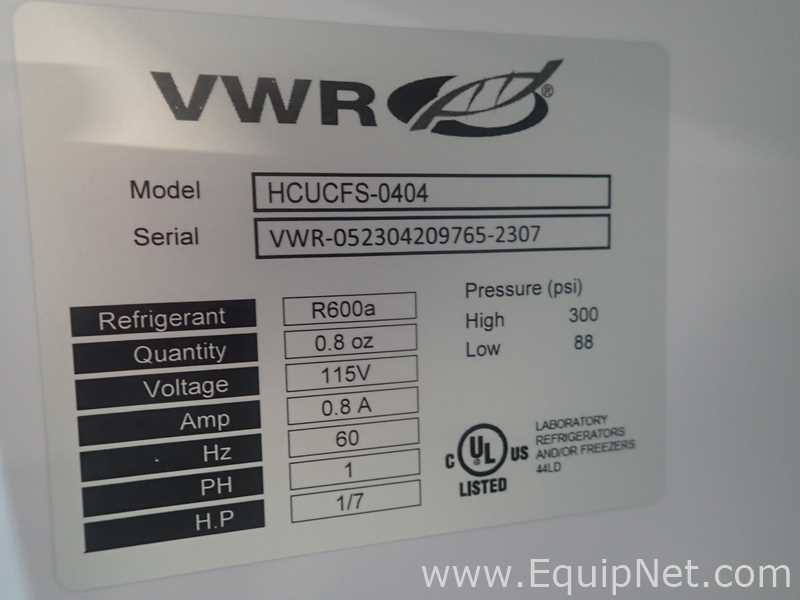Lote de 4 Refrigeradores VWR HCUCFS-0404