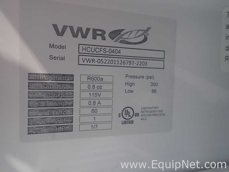 Lot Of 2 VWR HCUCFS-0420 Undercounter Freezers and 2 HCUCFS-0404 Undercounter Refrigerators