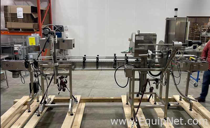 Marburg M-1250 GT2 Tamper Sleeve Applicator and Heat Shrink Tunnel