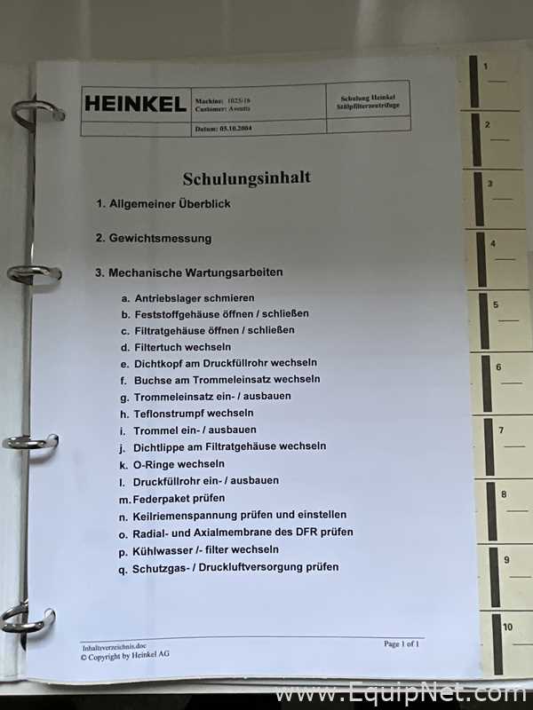 Filtro Inversos HT/GMP Heinkel HF 600.1
