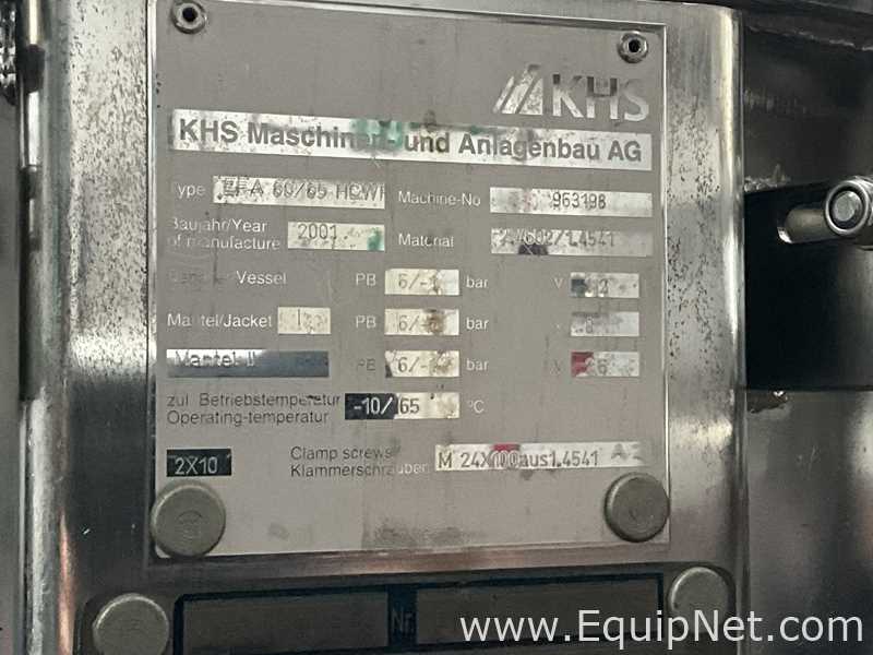 Filtro de Pressão KHS EFA60/65HCW.  112 Litros