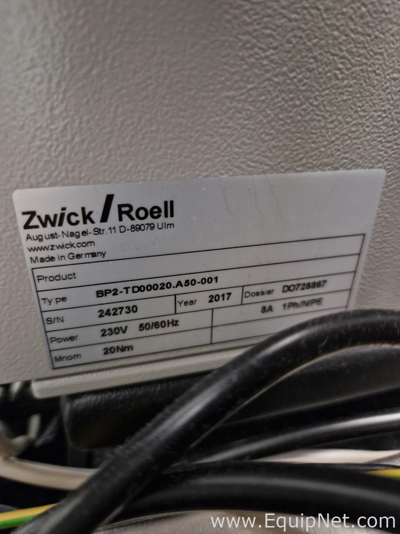 Zwick Roell BP2-TD00020A50-001 ZWICKILINE Testing Machine