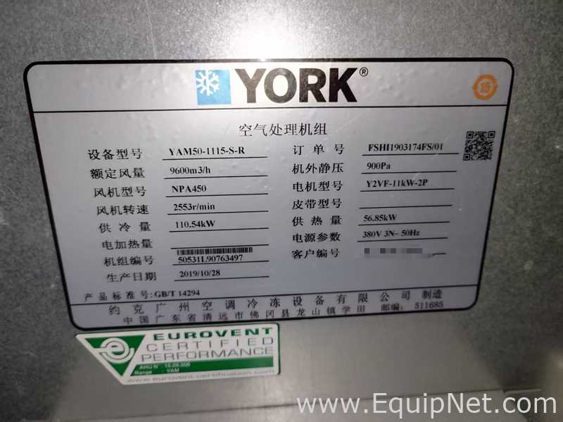 Manejadora de Aire York YAM50-1115-S-R