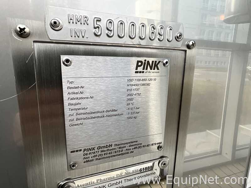 Horno al Vacío Acero inoxidable Pink GmbH VSD 850-550-120-10.  830 Litros