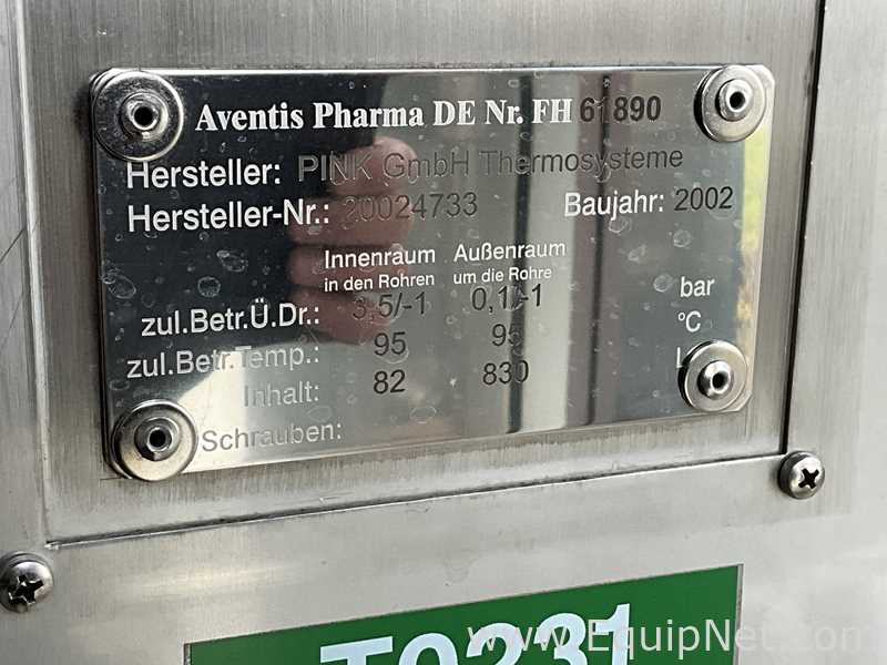 Pink GmbH VSD 850-550-120-10 830 Litre 2.4602 Hastelloy Jacketed Vacuum Oven