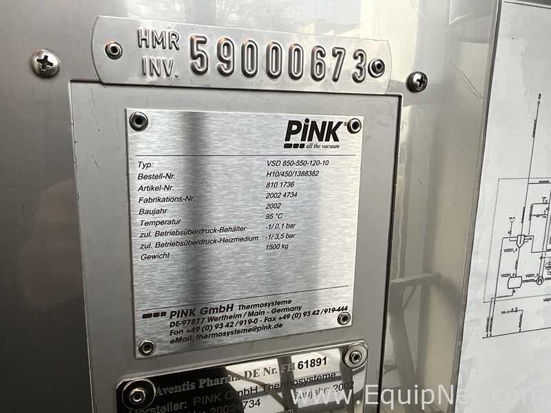 Estufa a Vácuo Pink GmbH VSD 850-550-120-10.  830 Litros