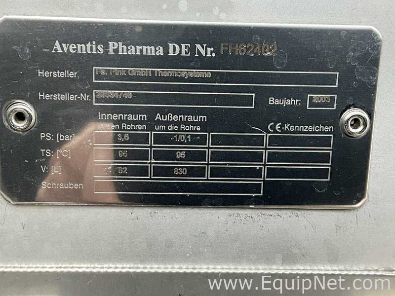 Pink GmbH VSD 850-550-120-10 830 Litre 1.4435 Stainless Steel Jacketed Vacuum Oven