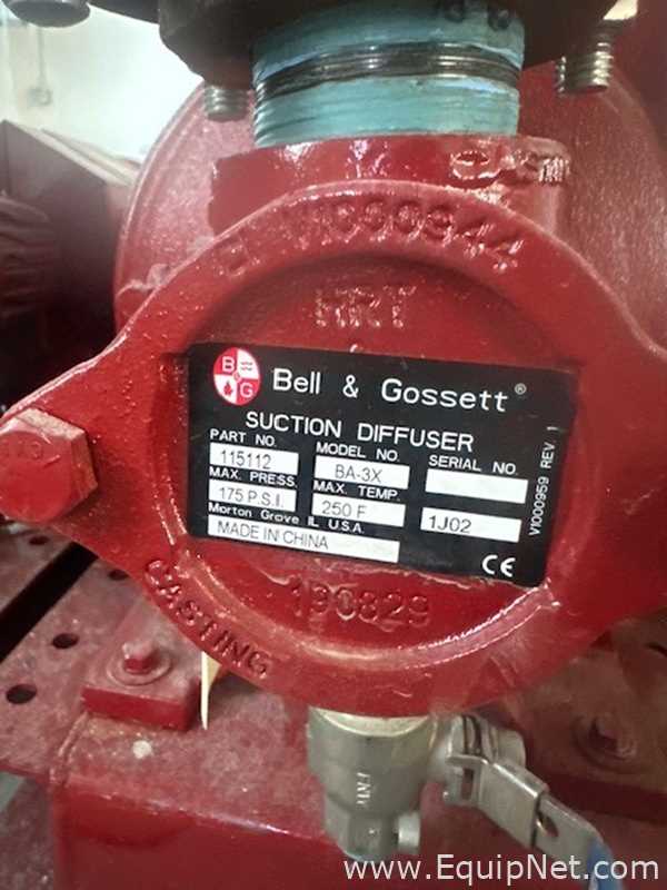 Lot of 2 Bell and Gossett 1510 SSP 8.25 20 HP Sanitary Centrifugal Pumps