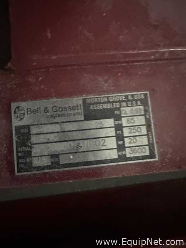 Lot of 2 Bell and Gossett 1510 SSP 8.25 20 HP Sanitary Centrifugal Pumps