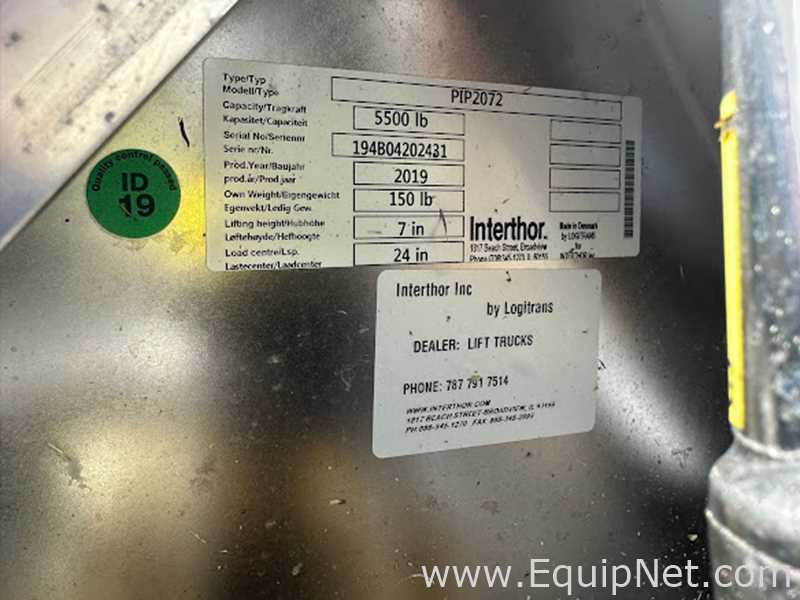 Patín / Transpaletas Interthor Requisitos de aire 5500 LBS