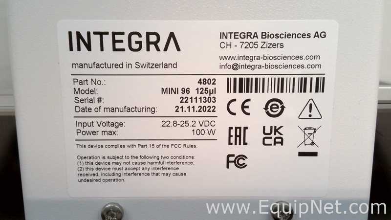 Pipeteador Integra Biosciences AG Mini 96 125ul