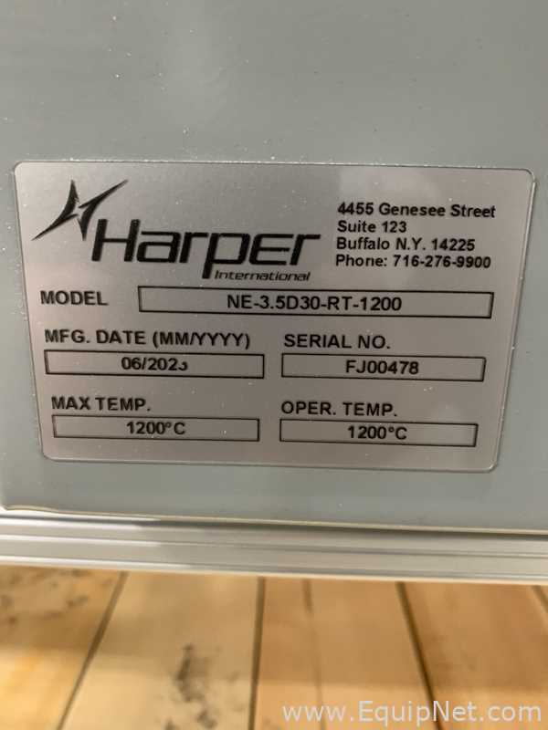 Harper International NE-3.5D30-RT-1200 Electric Rotary Furnace