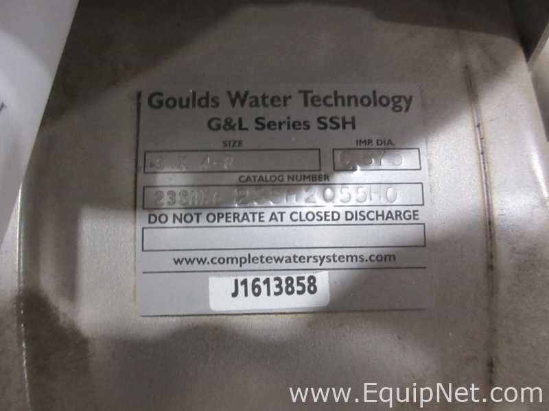 高质水技术G和L系列SSH离心泵尺寸3 X 4 - 8