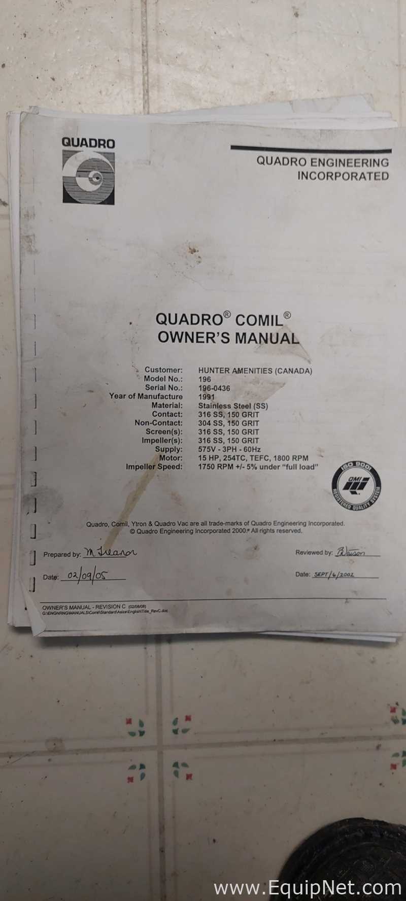 Granulador Quadro Engineering Inc. 196