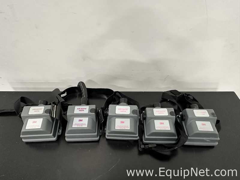 Lot of 5 Unused 3M Air Mate Belt Mounted HEPA Filter Respirator Units