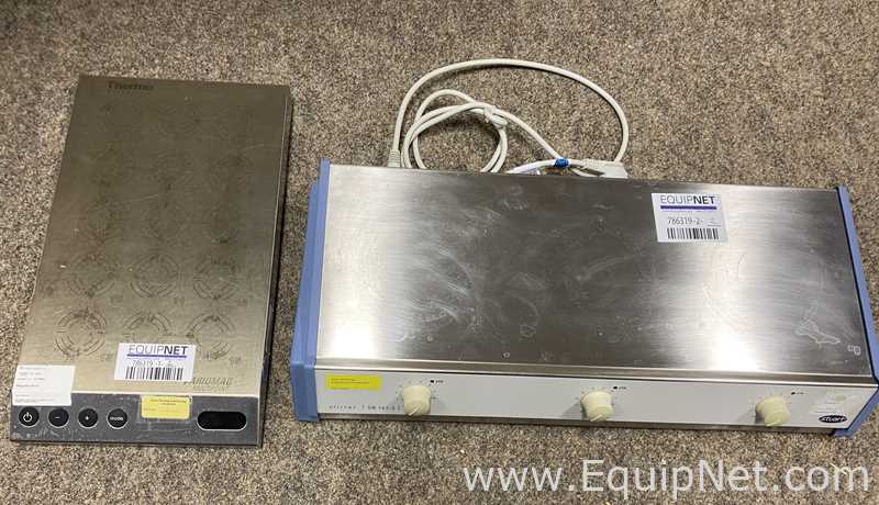 Lot of 1 Bibby Scientific SB161-3 and 1 Thermo Scientific Multipoint 15 Magnetic Stirrer