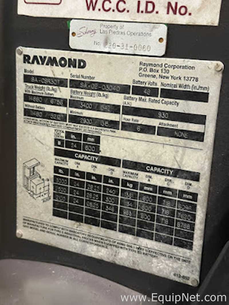 Raymond  SA CSR30T Fork Lift Truck