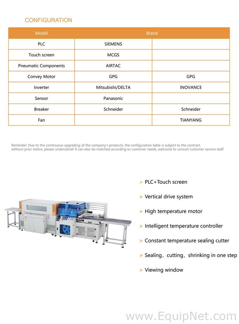 Unused Packaging Equipment GPS-5030LW Shrink Tunnel