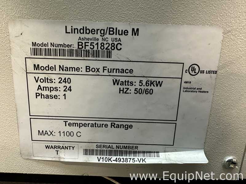 Lindberg and BlueM BF51828C Box Furnace