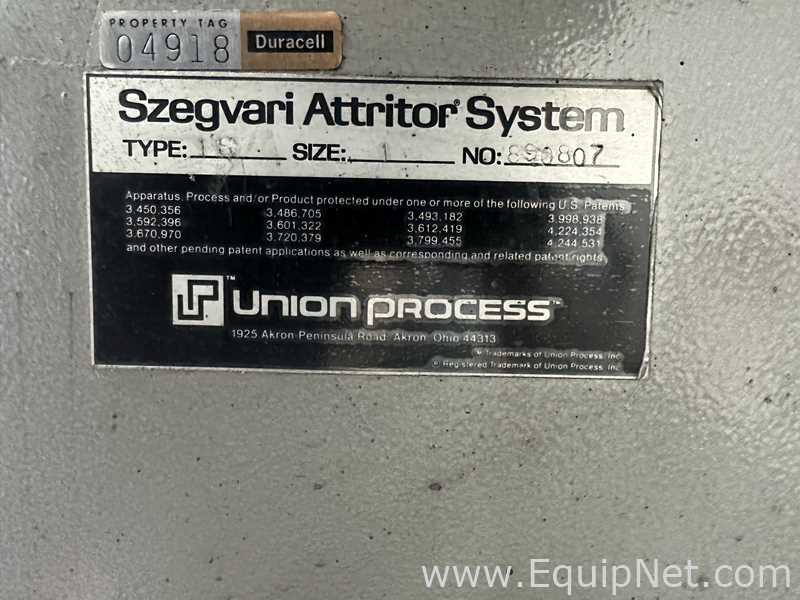 Union Process Szegvari 1S Attritor System