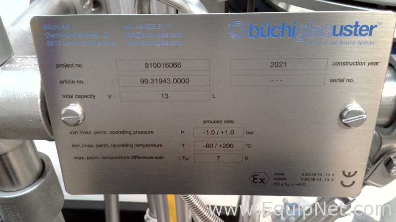 Buchi AG | Buchiglasuster 13 Liter Jacketed Pilot Plant and Reactor System