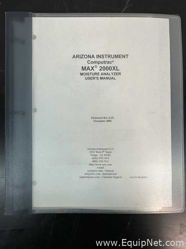 Analisador de Umidade Arizona Instruments Computrac