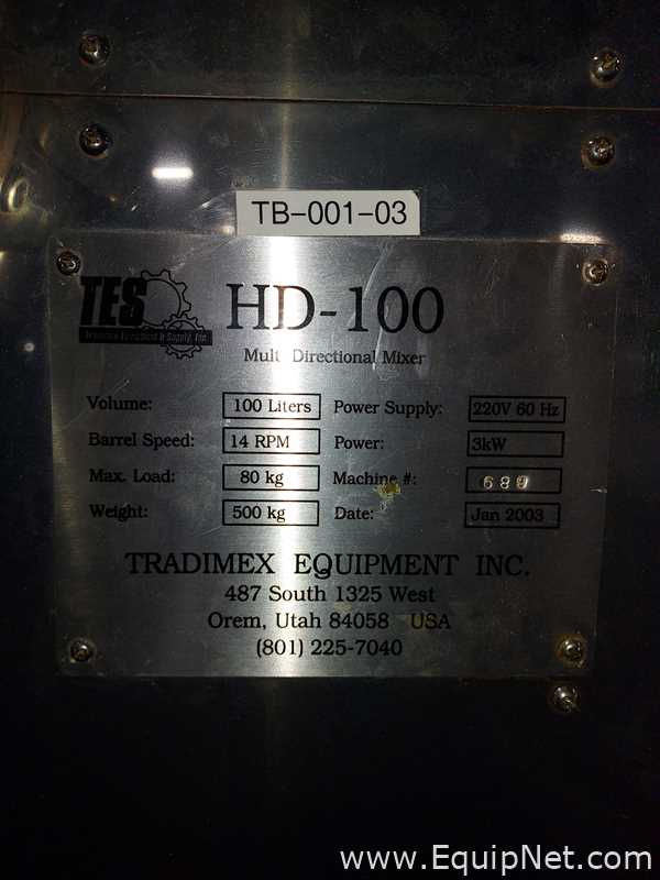 Tradimex International, Inc. HD-100 Multi-Directional Movement Mixer