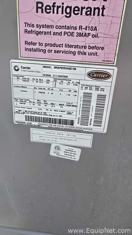 Carrier 30RAP0205DA02100 20 Ton Chiller