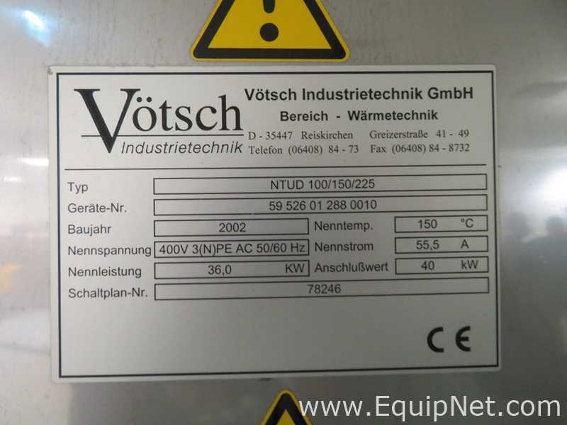 Votsch Industrietechnik GmbH NTUD 100/150/225 Drying Oven