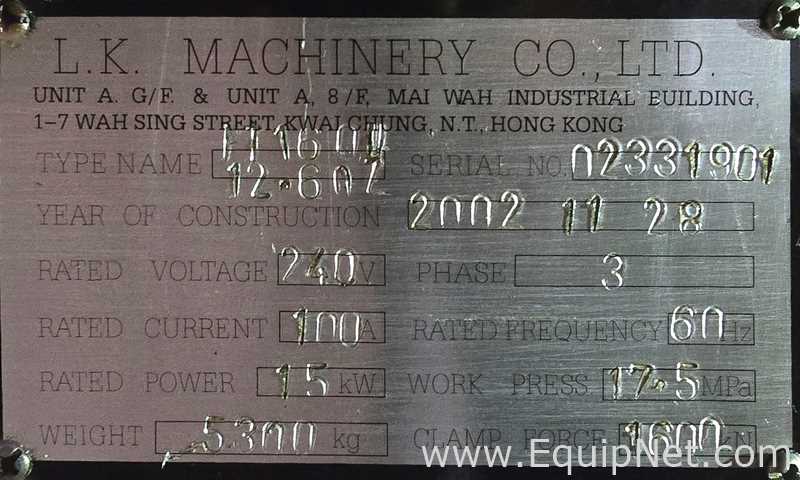 LK Machinery PT 160 Waterproof Footwear Injection Molding Machine - FOR PARTS