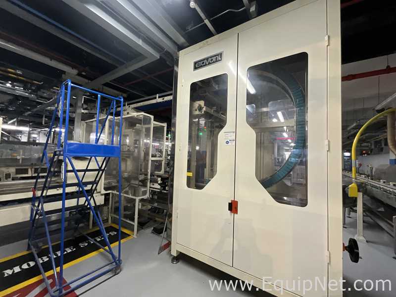 Etavoni 180 Degree Curved Conveyor Belt Elevator with Downstream Conveyors - Line 5
