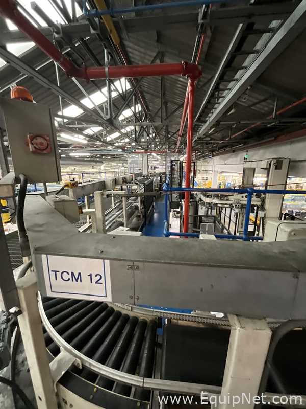 Etavoni 180 Degree Curved Conveyor Belt Elevator with Downstream Conveyors - Line 5