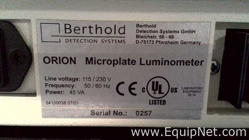 Luminómetro Berthold Detection Systems ORION