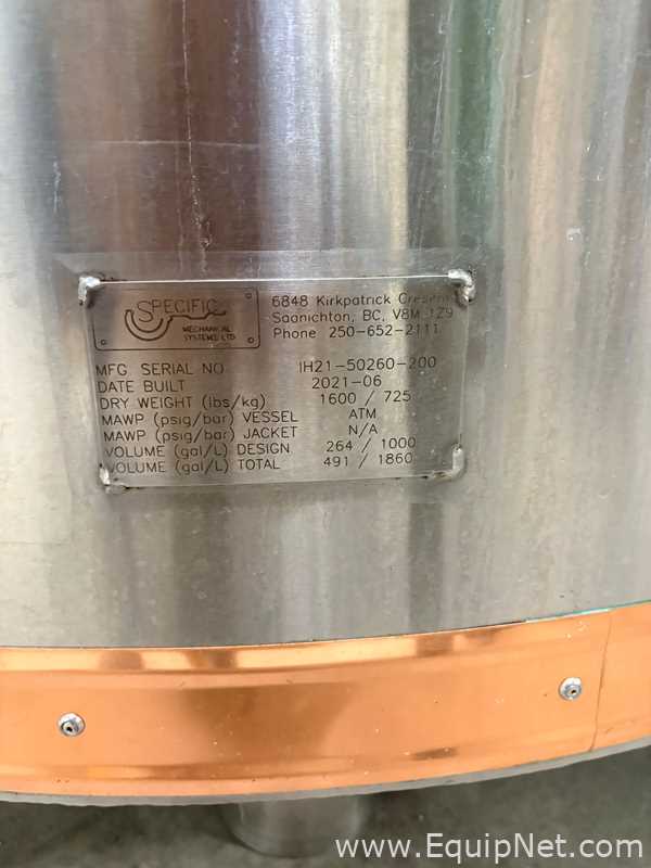 Equipamento de fabricação de cerveja e destilação Specific Mechanical Systems 8.5 BBL 2 Vessel Brewhouse 