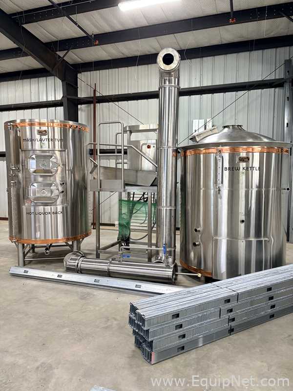 Equipamento de fabricação de cerveja e destilação Specific Mechanical Systems 8.5 BBL 2 Vessel Brewhouse 